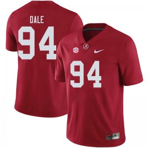 NCAA Men's Alabama Crimson Tide #94 DJ Dale Stitched College 2019 Nike Authentic Crimson Football Jersey AW17H14RW
